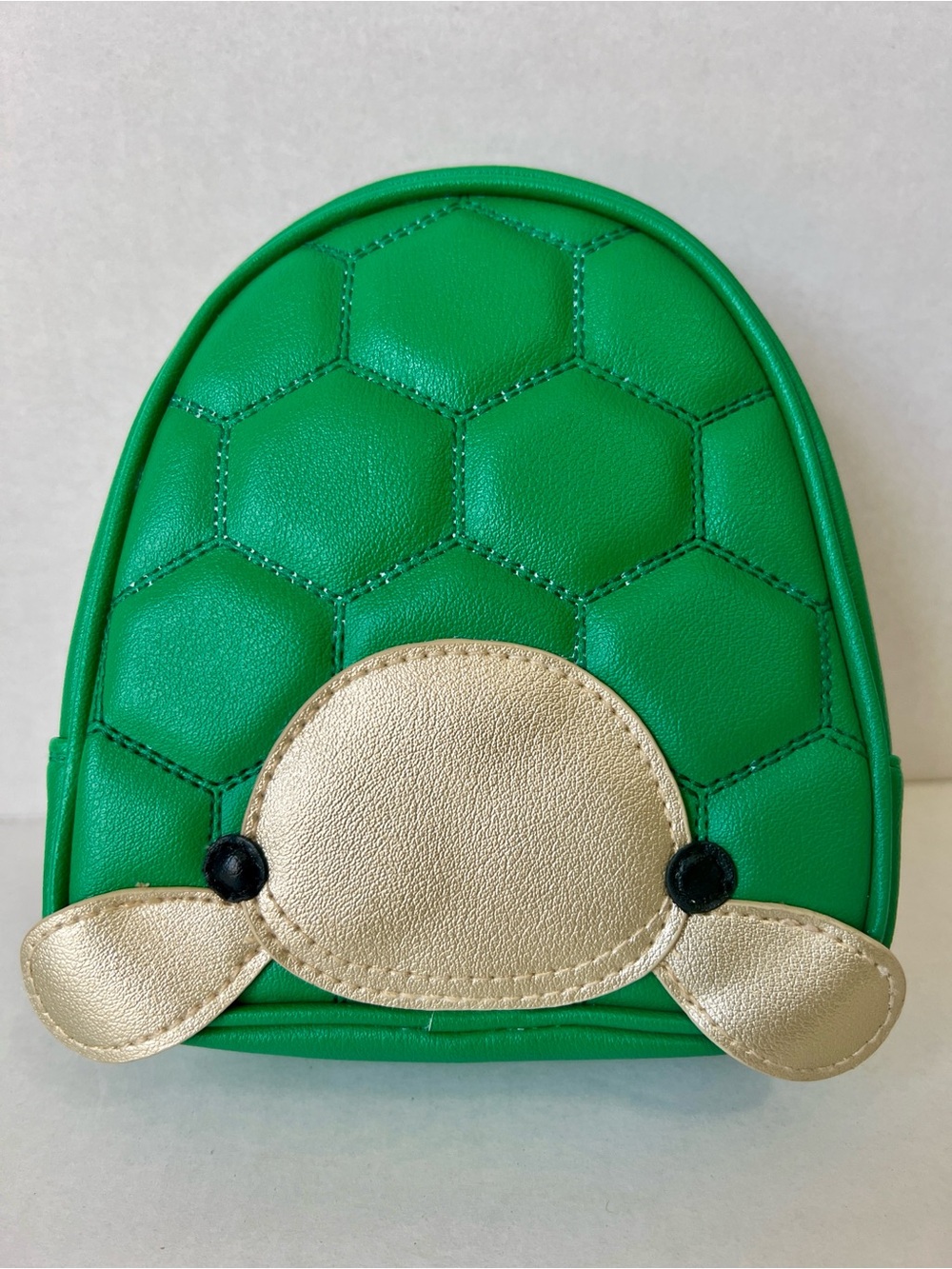NWT Bath & Body Works Green Turtle Shell Cosmetic Makeup Bag Pouch